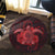 Hawaii Turtle Hibiscus Polynesian Round Carpet - Full Style - Red - AH - Polynesian Pride