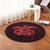 Hawaii Turtle Hibiscus Polynesian Round Carpet - Full Style - Red - AH - Polynesian Pride