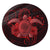 Hawaii Turtle Hibiscus Polynesian Round Carpet - Full Style - Red - AH Round Carpet Luxurious Plush - Polynesian Pride