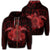 Hawaii Turtle Hibiscus Polynesian Zip Hoodie Full Style Red Unisex Art - Polynesian Pride
