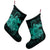 Hawaii Turtle Hibiscus Polynesian Christmas Stocking - Full Style - Turquoise - AH - Polynesian Pride