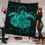 Hawaii Turtle Hibiscus Polynesian Premium Quilts - Full Style - Turquoise - AH - Polynesian Pride