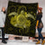 Hawaii Turtle Hibiscus Polynesian Premium Quilts - Full Style - Yellow - AH - Polynesian Pride