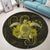 Hawaii Turtle Hibiscus Polynesian Round Carpet - Full Style - Yellow - AH - Polynesian Pride