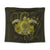 Hawaii Turtle Hibiscus Polynesian Tapestry - Full Style - Yellow - AH Wall Tapestry Black - Polynesian Pride