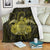 Hawaii Turtle Hibiscus Polynesian Premium Blankets - Full Style - Yellow - AH White - Polynesian Pride