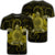 Hawaii Turtle Hibiscus Polynesian T Shirt Full Style Yellow Unisex Black - Polynesian Pride