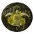 Hawaii Turtle Hibiscus Polynesian Round Carpet - Full Style - Yellow - AH Round Carpet Luxurious Plush - Polynesian Pride