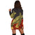 Hawaii Turtle Hibiscus Red Hoodie Dress - AH - Polynesian Pride