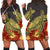 Hawaii Turtle Hibiscus Red Hoodie Dress - AH Black - Polynesian Pride