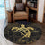 Hawaii Turtle Kanaka Golden Round Carpet - AH - Polynesian Pride