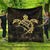 Hawaii Turtle Kanaka Golden Premium Quilts - AH Black - Polynesian Pride