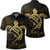 Hawaii Turtle Kanaka Golden Polo Shirt Unisex Black - Polynesian Pride