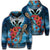 Hawaii Turtle Kanaka Hibiscus Stary Night Zip Hoodie Unisex Art - Polynesian Pride