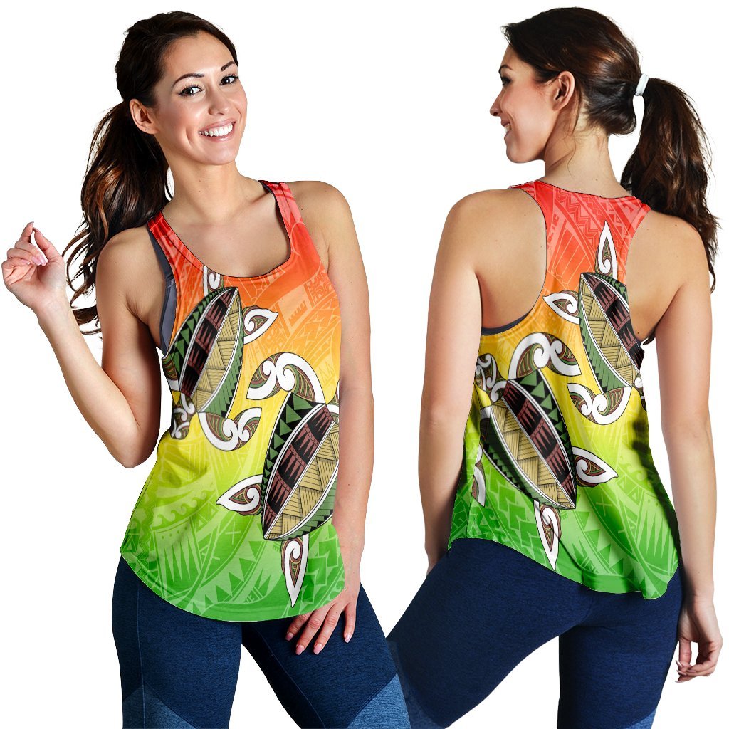 Hawaii Turtle Kanaka Maoli Racerback Tank - AH Black - Polynesian Pride