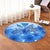 Hawaii Turtle Kanaka Plumeria Polynesian Round Carpet Blue - AH - Polynesian Pride