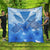 Hawaii Turtle Kanaka Plumeria Polynesian Premium Quilts Blue - AH Black - Polynesian Pride