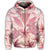 Hawaii Turtle Kanaka Plumeria Polynesian Zip Hoodie Pink - Polynesian Pride