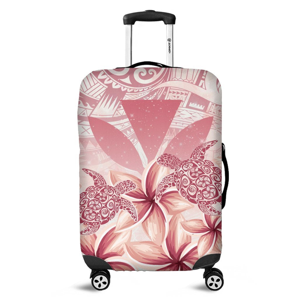 Hawaii Turtle Kanaka Plumeria Polynesian Luggage Covers Pink - AH Black - Polynesian Pride