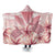 Hawaii Turtle Kanaka Plumeria Polynesian Hooded Blanket Pink - AH Hooded Blanket White - Polynesian Pride