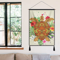 Hawaii Turtle Life Hibiscus Design Hanging Poster - AH - Polynesian Pride
