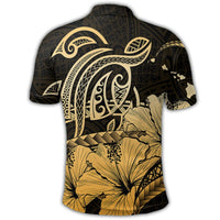 Hawaii Turtle Map Polynesian Polo Shirt Safety AH - Polynesian Pride