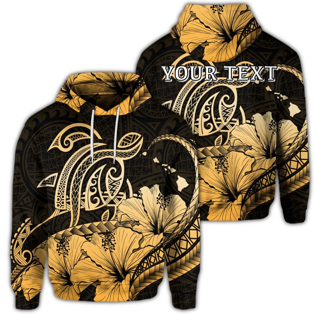 Custom Hawaii Turtle Map Polynesian Hoodie Safety AH Unisex Art - Polynesian Pride