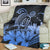 Hawaii Turtle Map Polynesian Premium Blankets Safety Blue - AH - Polynesian Pride