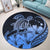 Hawaii Turtle Map Polynesian Round Carpet Safety Blue - AH - Polynesian Pride