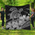 Hawaii Turtle Map Polynesian Premium Quilts Safety Gray - AH Black - Polynesian Pride