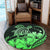 Hawaii Turtle Map Polynesian Round Carpet Safety Green - AH - Polynesian Pride