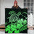 Hawaii Turtle Map Polynesian Premium Quilts Safety Green - AH - Polynesian Pride