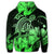 Hawaii Turtle Map Polynesian Zip Hoodie Safety Green - Polynesian Pride