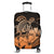 Hawaii Turtle Map Polynesian Luggage Covers Safety Orange - AH Black - Polynesian Pride