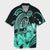 Hawaii Turtle Map Polynesian Hawaiian Shirt Safety Turquoise - AH Unisex Black - Polynesian Pride