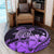 Hawaii Turtle Map Polynesian Round Carpet Safety Violet 2 - AH - Polynesian Pride