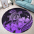 Hawaii Turtle Map Polynesian Round Carpet Safety Violet 2 - AH - Polynesian Pride