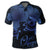 Hawaii Turtle Ohana Hibiscus Poly Polo Shirt Blue - Polynesian Pride