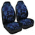 Hawaii Turtle Ohana Hibiscus Poly Car Seat Covers - Blue - AH Universal Fit Black - Polynesian Pride