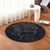 Hawaii Turtle Ohana Hibiscus Poly Round Carpet - Gray - AH - Polynesian Pride