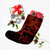 Hawaii Turtle Ohana Hibiscus Poly Christmas Stocking - Orange - AH - Polynesian Pride