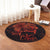 Hawaii Turtle Ohana Hibiscus Poly Round Carpet - Orange - AH - Polynesian Pride