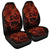 Hawaii Turtle Ohana Hibiscus Poly Car Seat Covers - Orange - AH Universal Fit Black - Polynesian Pride