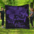 Hawaii Turtle Ohana Hibiscus Poly Premium Quilts - Purple - AH Black - Polynesian Pride