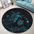 Hawaii Turtle Ohana Paua Shell Round Carpet - AH - Polynesian Pride