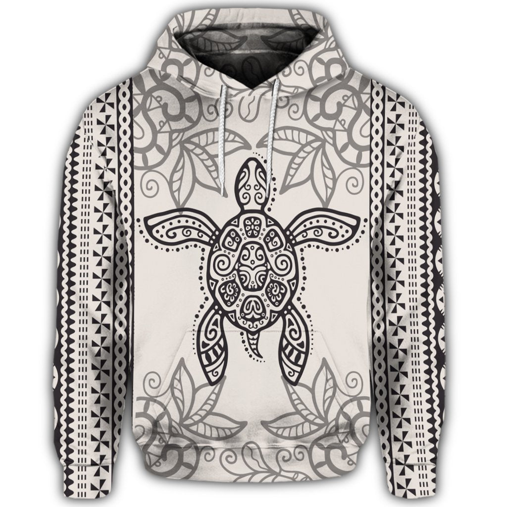 Hawaiian Turtle Pattern Hoodie - Polynesian Pride