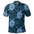 Hawaii Turtle Plumeria Blue Polo Shirt - Polynesian Pride