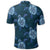 Hawaii Turtle Plumeria Blue Polo Shirt - Polynesian Pride