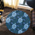 Hawaii Turtle Plumeria Blue Round Carpet - AH - Polynesian Pride