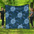 Hawaii Turtle Plumeria Blue Premium Quilts - AH Black - Polynesian Pride